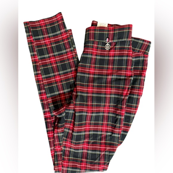 Tommy Hilfiger Red and Black Plaid Trousers - Picture 3 of 6